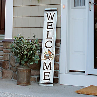 Welcome Porch Board with Robin, , rollover