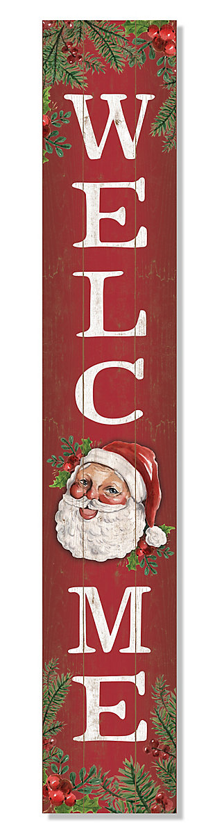 Welcome Porch Board with Santa, , large