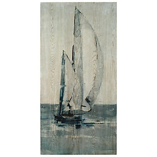 Empire Art Direct Sea and Sailboat Wall Art Printed on Hand Finished Ash Wood, , large