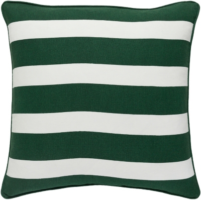 Holiday Throw Pillow, Dark Green/White
