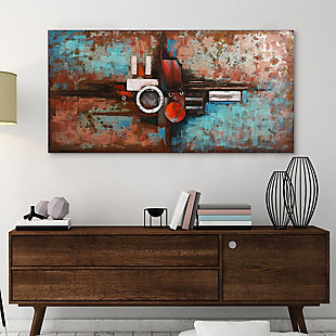 Empire Art Direct "Composition 1" Mixed Media Iron Hand Painted Wall Art, , rollover