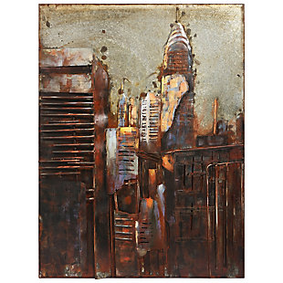 Empire Art Direct Building Mixed Media Iron Hand Painted Wall Art, , large