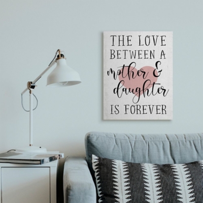 Stupell Love Between Mother and Daughter Motivational Quote Hearts