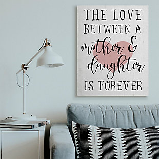 Stupell Love Between Mother And Daughter Motivational Quote Hearts 36 X 48 Canvas Wall Art, White, rollover