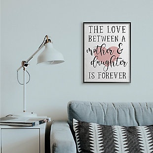 Stupell Love Between Mother And Daughter Motivational Quote Hearts 24 X 30 Framed Wall Art, White, rollover