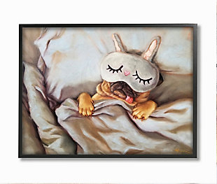 Stupell Dog Nap Relaxation Pet Animal Humor Self-care 24 X 30 Framed Wall Art, Gray, large