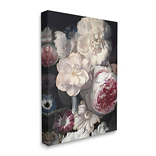 Stupell Blushing Floral Petals Enchanting Pink White Flowers 16 X 20 Canvas Wall Art, Gray, large