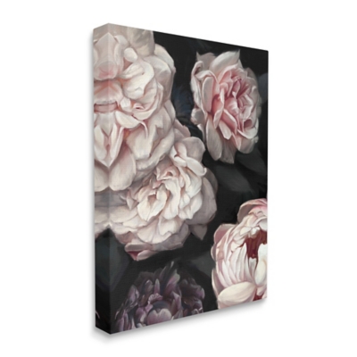 Stupell Clustered Florals Canvas Wall Art, Gray