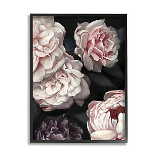 An elegant piece in black, white and pink, this wall art adds a fashionable floral touch to your wall decor for a glam aesthetic. This giclee print has a texturized brush stroke finish and sits within a ready-to-hang black frame.Giclee lithograph mounted on wood with a texturized brush stroke finish | Black frame | Ready to hang | Design by ziwei li | Made in usa