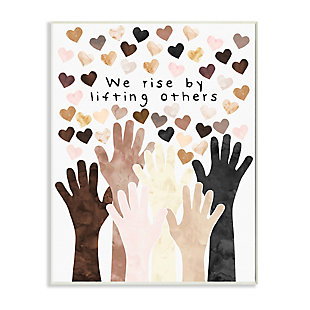 Spread the love and a message of unity with this cute and kid-friendly wall art. A high-quality lithograph, this piece is hand finished, ready-to-hang and comes with a fresh layer of foil on the sides to give it a crisp, clean look.High-quality lithograph mounted on engineered wood | Hand finished with layer of foil on the sides | Ready to hang | Design by erica billups | Made in usa