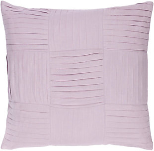 Complete your space with this simply chic pleated throw pillow. Crafted of pure cotton, the pale pink cover is plush to the touch and easy on the eyes.Cotton cover | Polyester insert | Handmade | Imported | Spot clean only; line dry