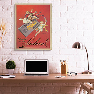 Stupell Chocolat Au Lait Vintage European Advertisement 36 X 48 Canvas Wall Art, Red, rollover