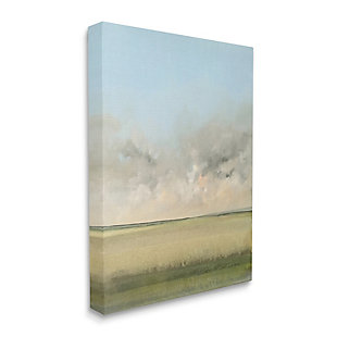 Stupell Soothing Prairie Landscape Wheat Field And Sky 36 X 48 Canvas Wall Art, Green, large