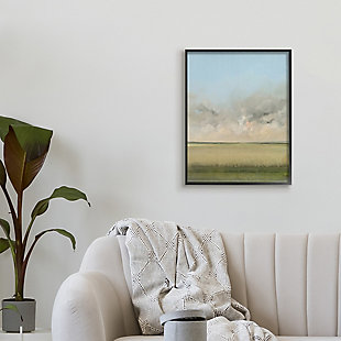 Stupell Soothing Prairie Landscape Wheat Field And Sky 24 X 30 Framed Wall Art, Green, rollover