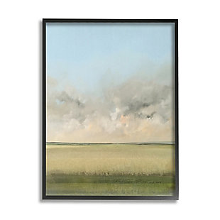 Stupell Soothing Prairie Landscape Wheat Field And Sky 24 X 30 Framed Wall Art, Green, large