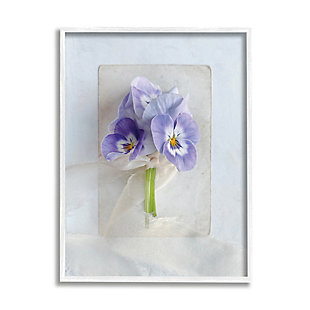 Stupell Violets Wrapped In Sheer Soft Country Floral 24 X 30 Framed Wall Art, Gray, large