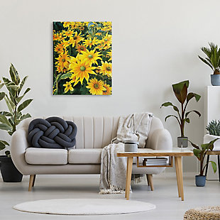 Stupell Sunflower Field Blooming Green Bulbs Yellow Petals 30 X 40 Canvas Wall Art, Yellow, rollover