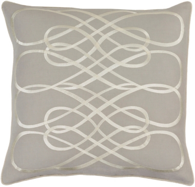 Kash Ribbon Design 22" Throw Pillow, , large