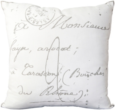 A60004249 Montpellier French Script Print Throw Pillow, Char sku A60004249