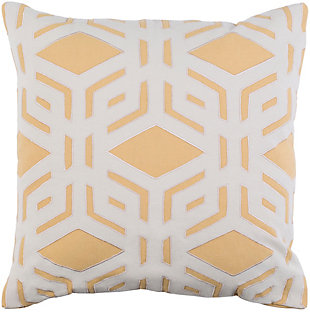 Millbrook Geometric 20" Throw Pillow, Mustard/Ivory/Beige, rollover
