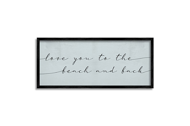 Spread the love with this wall hanging that's perfect for a beach house or any setting with nautical decor. This giclee print has a texturized brush stroke finish and sits within a ready-to-hang black frame.Giclee lithograph mounted on wood with a texturized brush stroke finish | Black frame | Ready to hang | Design by daphne polselli | Made in usa