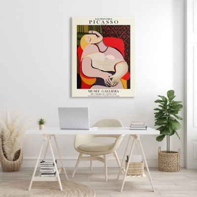 Stupell Picasso Traditional Abstract Painting Dreaming Red Chair 36 X 48 Canvas Wall Art, Red, large