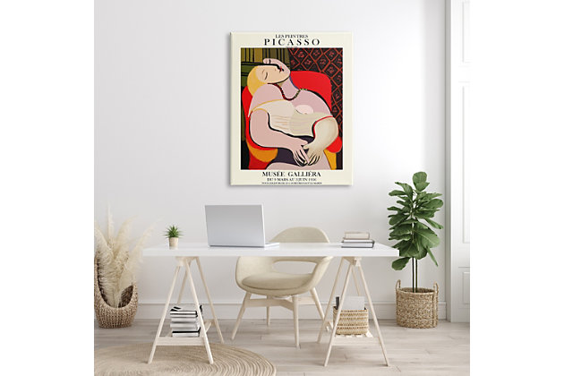 Pay homage to classic art and a renowned artist with this wall decor. Printed with high-quality inks and canvas, this piece is hand cut and comes ready to hang.Printed with high-quality inks and hand cut canvas | Wood stretcher bar | Ready to hang | Design by ros ruseva | Made in usa