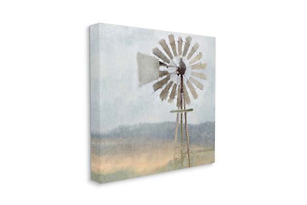 The soft hues and quaint rural scene in this wall art will bring a relaxed sensibility to your home decor. Printed with high-quality inks and canvas, this piece is hand cut and comes ready to hang.Printed with high-quality inks and hand cut canvas | Wood stretcher bar | Ready to hang | Design by kimberly allen | Made in usa