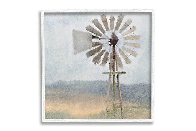 The soft hues and quaint rural scene in this wall art will bring a relaxed sensibility to your home decor. This giclee print has a texturized brush stroke finish and sits within a ready-to-hang white frame.Giclee lithograph mounted on wood with a texturized brush stroke finish | White frame | Ready to hang | Design by kimberly allen | Made in usa