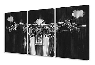 Stupell Black And White Classic Motorcycle 16 X 24 Canvas Wall Art (set Of 3), , large