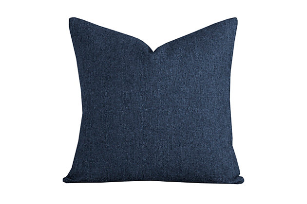 The PoloGear Belmont Blue Eyes Designer Euro Throw Pillow is strikingly solid, with deep indigo blue highlights and tons of texture. Ideal for a casual lifestyle, this overstuffed pillow is a trendsetting way to enhance a sofa, chair or bed. Removable cover made of polypropylene and polyester | Overstuffed soft polyfill insert  | Hidden zipper closure  | Made in USA | Machine wash