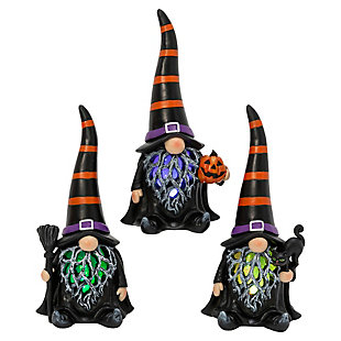 Halloween Lighted Gnome With Timer (set Of 3), , rollover