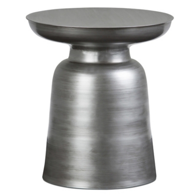 Simpli Home Toby Accent Side Table, Silver, rollover