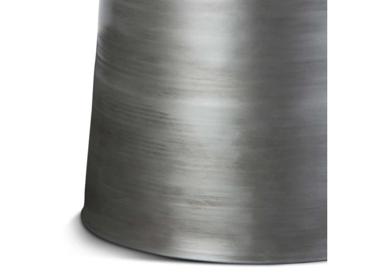 Simpli Home Toby Accent Side Table, Silver, large