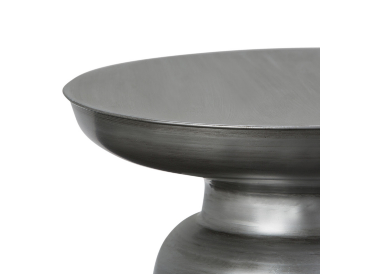 Simpli Home Toby Accent Side Table, Silver, large