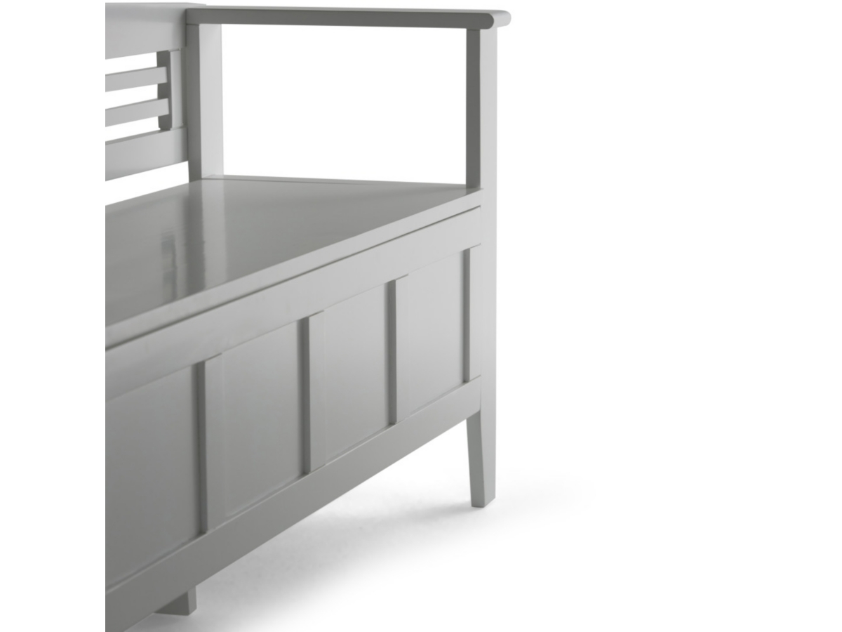 Simpli Home Adams Entryway Storage Bench, White, large