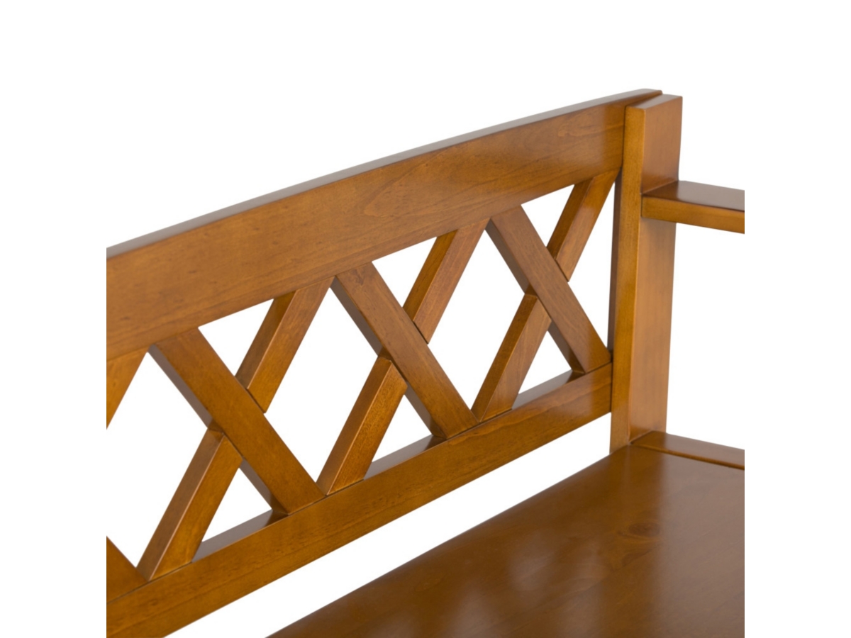 Simpli Home Amherst Entryway Storage Bench, Light Avalon Brown, large