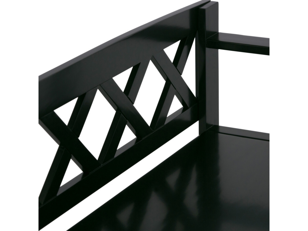 Simpli Home Amherst Entryway Storage Bench, Black, large