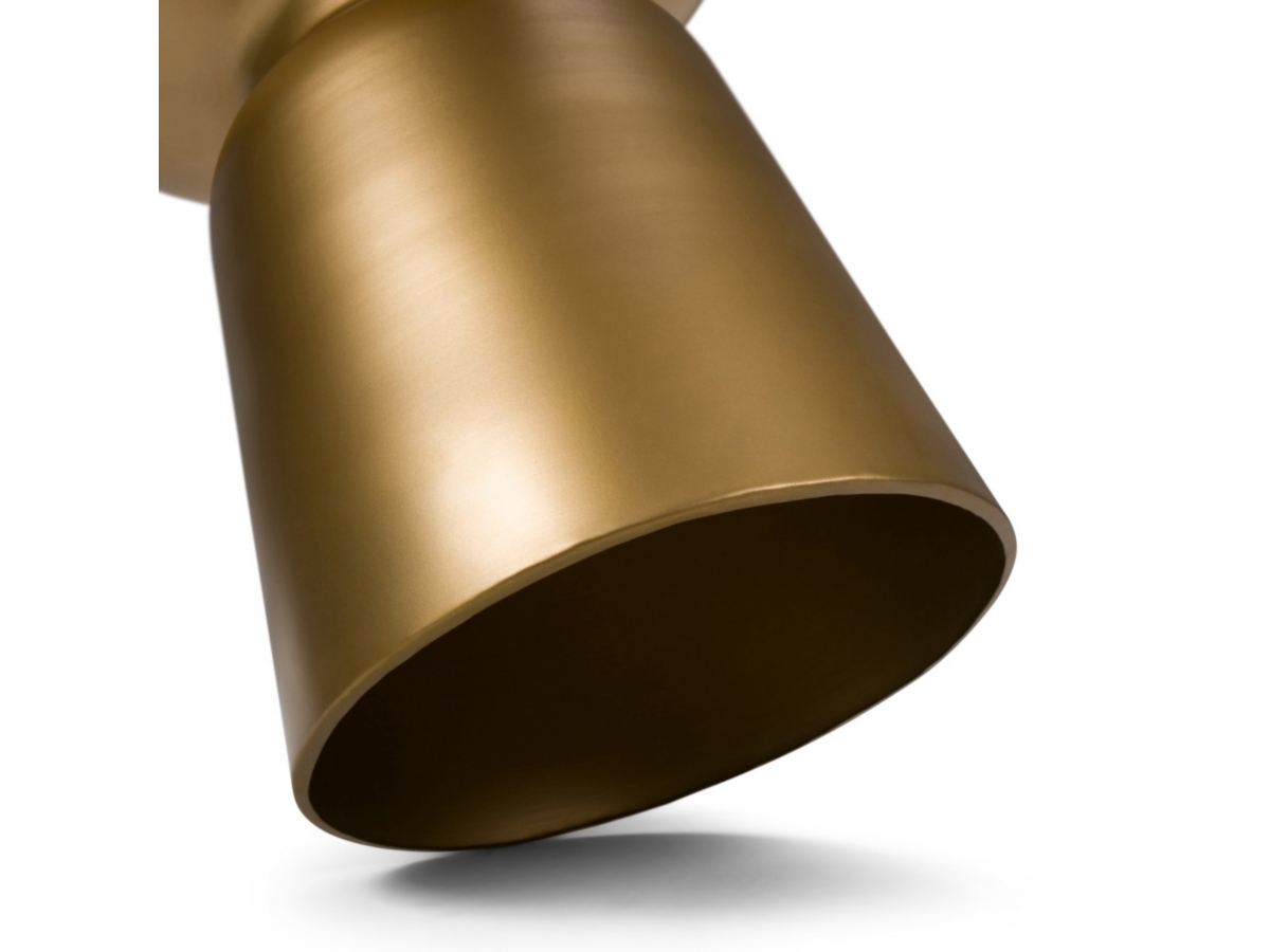 Simpli Home Toby Accent Side Table, Gold, large