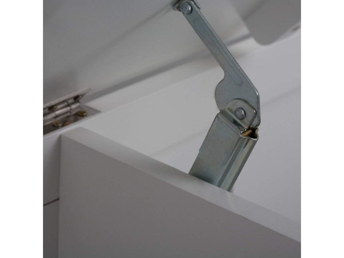 Simpli Home Acadian Entryway Storage Bench, White, large