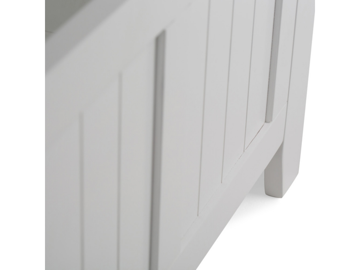 Simpli Home Acadian Entryway Storage Bench, White, large