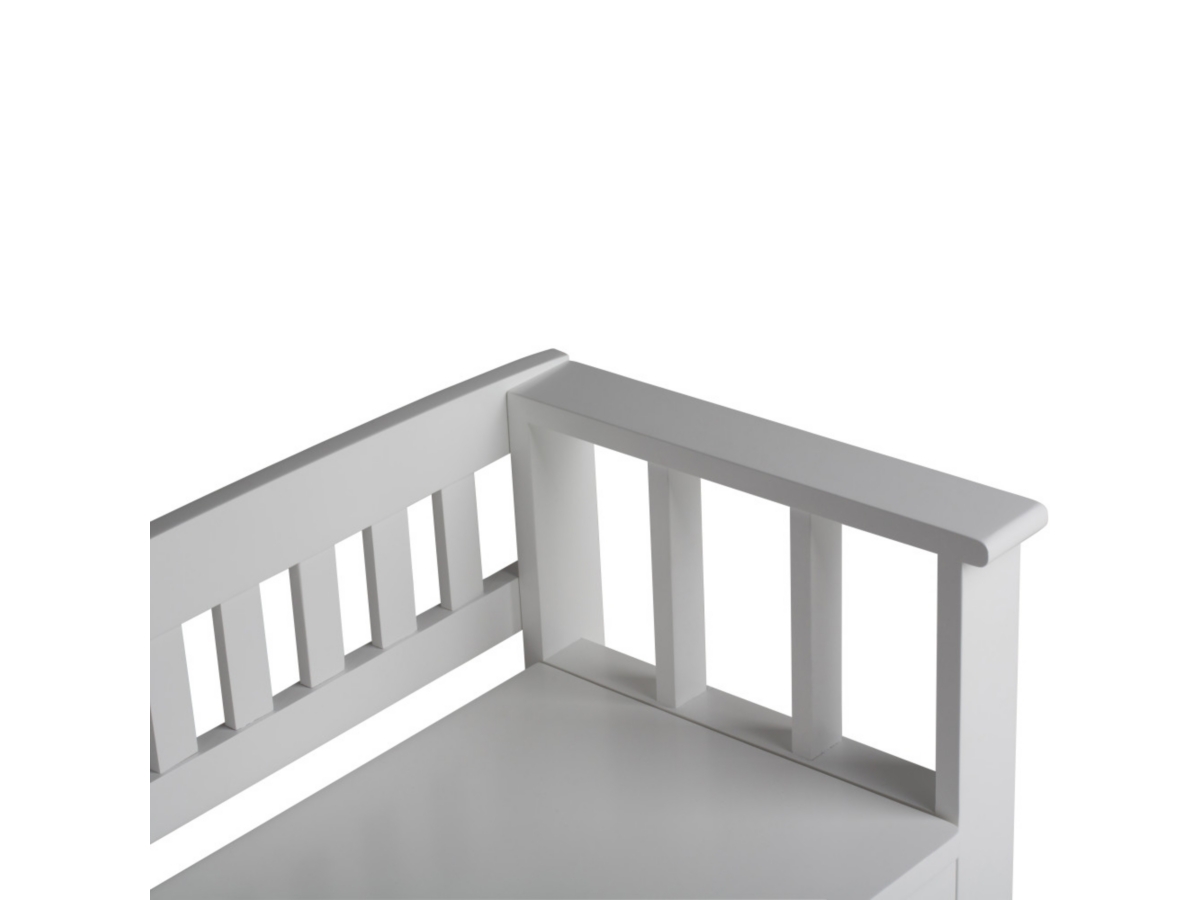 Simpli Home Acadian Entryway Storage Bench, White, large