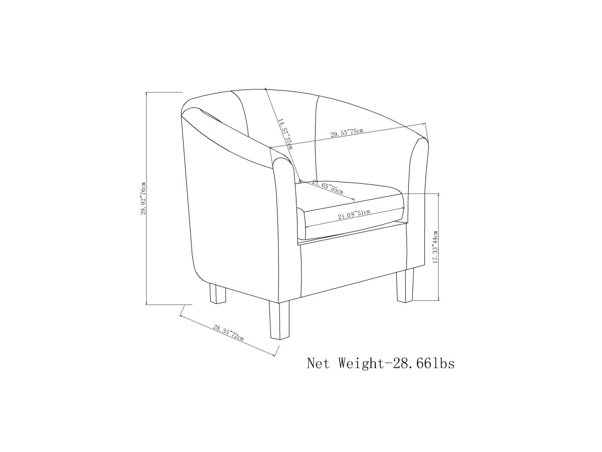 Simpli Home Austin Tub Chair, Red, large