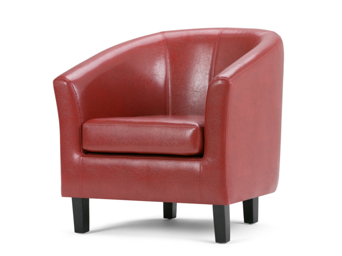 Simpli Home Austin Tub Chair, Red, large