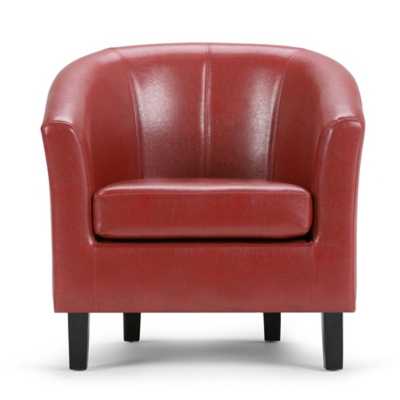 Simpli Home Austin Tub Chair, Red, large