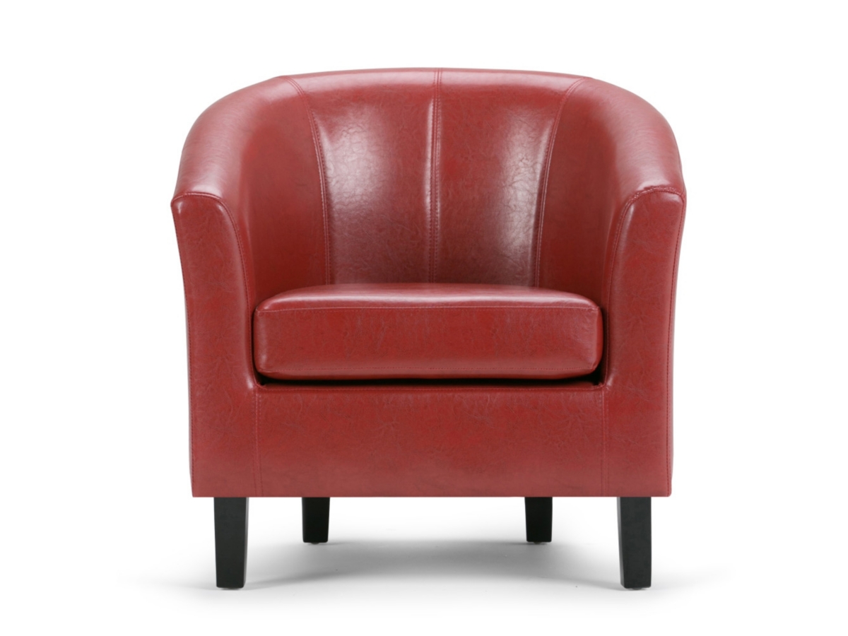 Simpli Home Austin Tub Chair, Red, large