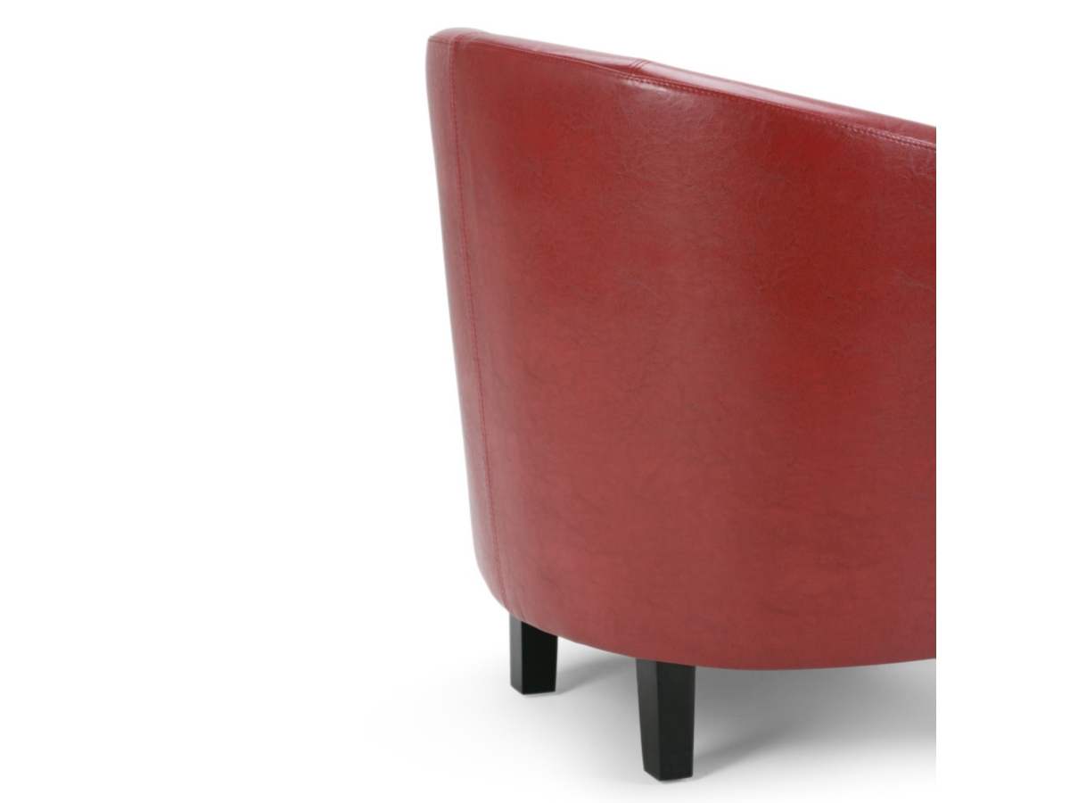 Simpli Home Austin Tub Chair, Red, large