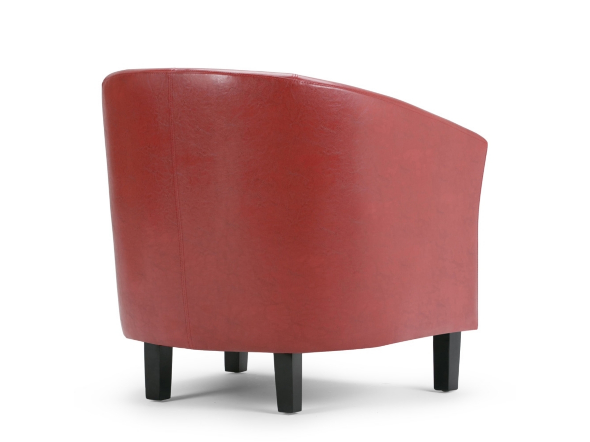 Simpli Home Austin Tub Chair, Red, large