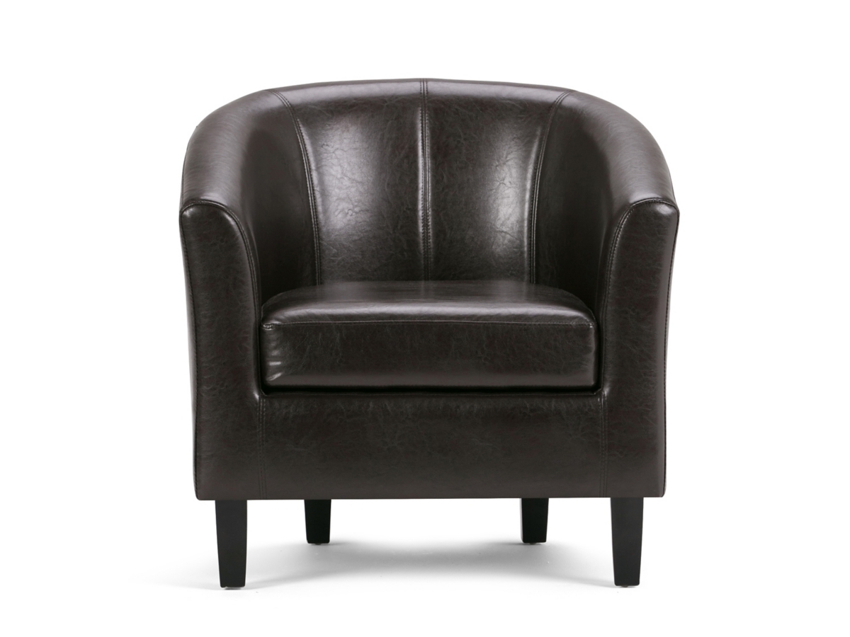 Simpli Home Austin Tub Chair, Espresso, large