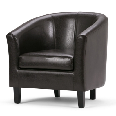 Simpli Home Austin Tub Chair, Espresso, large